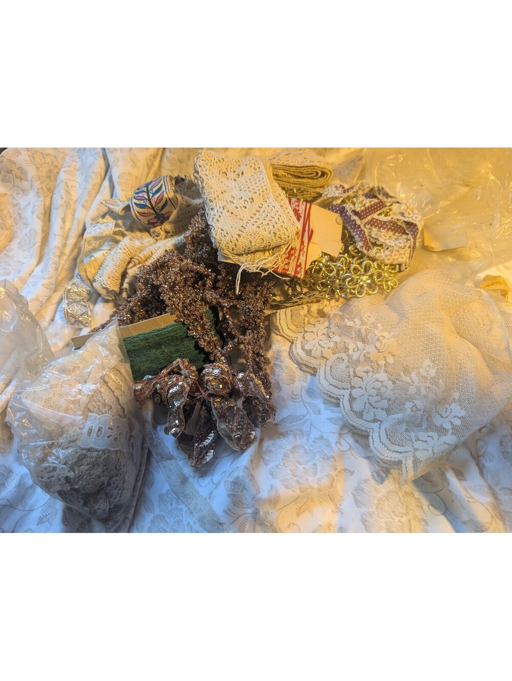 Assorted Vintage Lace and Decorative Trims Bundle